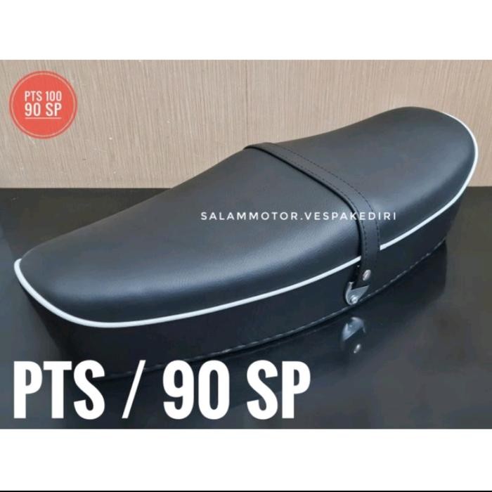 Jok Panjang Vespa Pts 100 Special 90 Piaggio Lis Putih Oscar