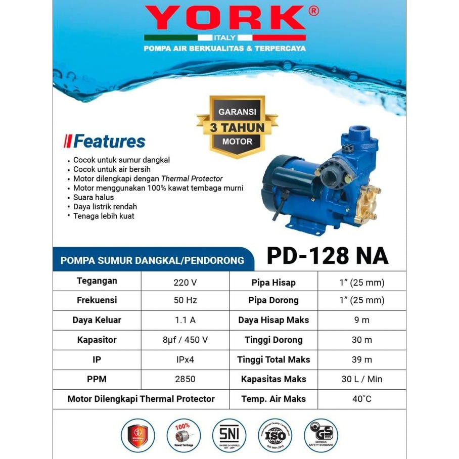 POMPA AIR SUMUR DANGKAL YORK PD