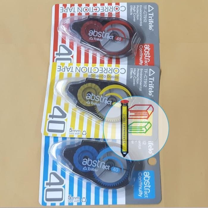 

trifelo tf-ct912 correction tape 40m - pack of 12 - grosir kode 592