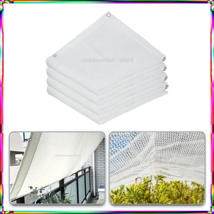 Naturee- Paranet Nilon Putih Custom List Mata Ayam Tebal