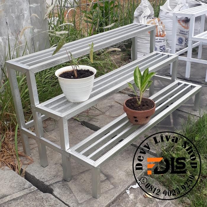 Standing planter rak pot bunga - susun 3 panjang 120 Kode 602