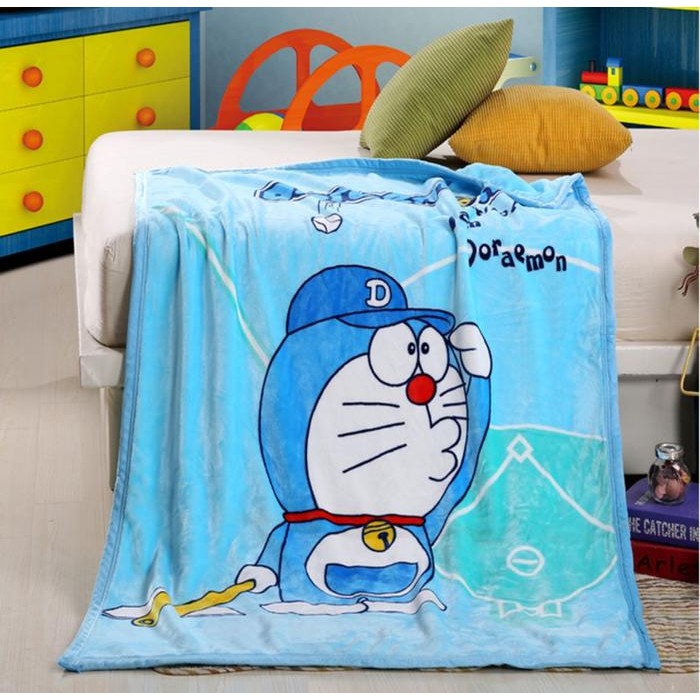 Selimut Bulu Tebal 2Lapis Embos Karakter Bayi Balita Selimut Anak