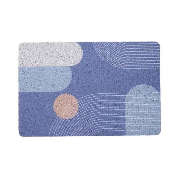 Informa 40X60 cm Keset Dapur & Outdoor Pvc Geo Deco - Biru Kitchen Mat Keset Lantai Dapur