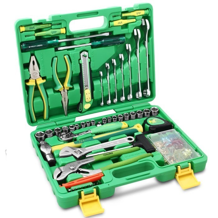 TEKIRO MEKANIK tool set 60 PCS kunci set PLASTIK TOOL KIT TOOLS - ALAT PERKAKAS