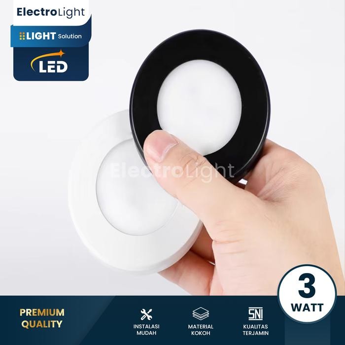 Lampu downlight mini LED 3watt outbow tempel minimalis dapur etalase
