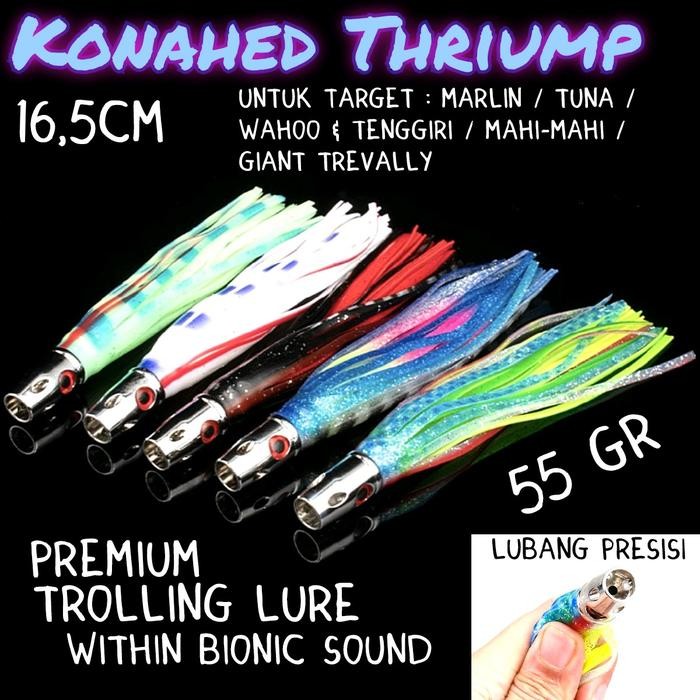 Konahead Thriump Premium Konahead UV Glow Umpan Marlin Dan Pelagic Trolling Lure