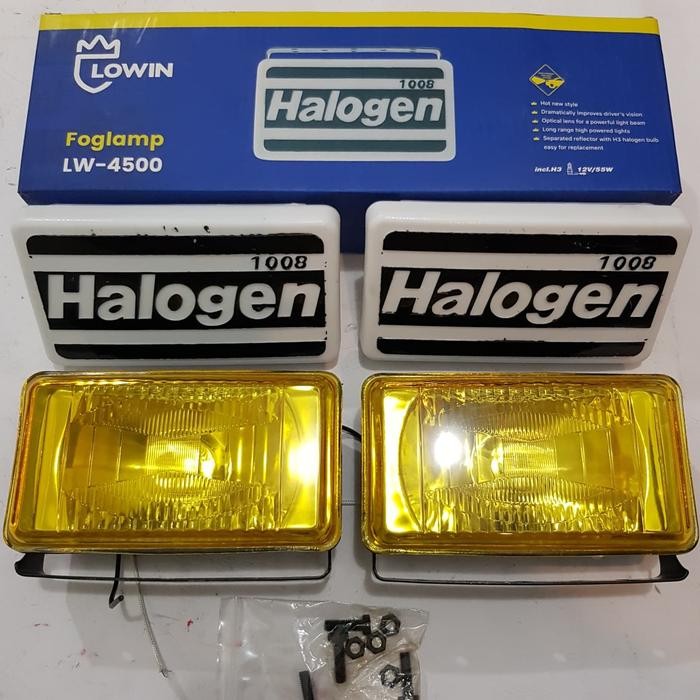 Lampu Sorot / Lampu Tembak / Fog Lamp Halogen 24V 100W H3 Kotak Kuning Kode 030