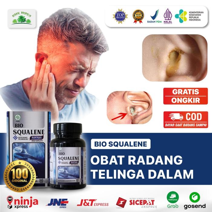 Obat Radang Telinga Dalam Sakit Berdenging Berdengung BIO Squalene ORI