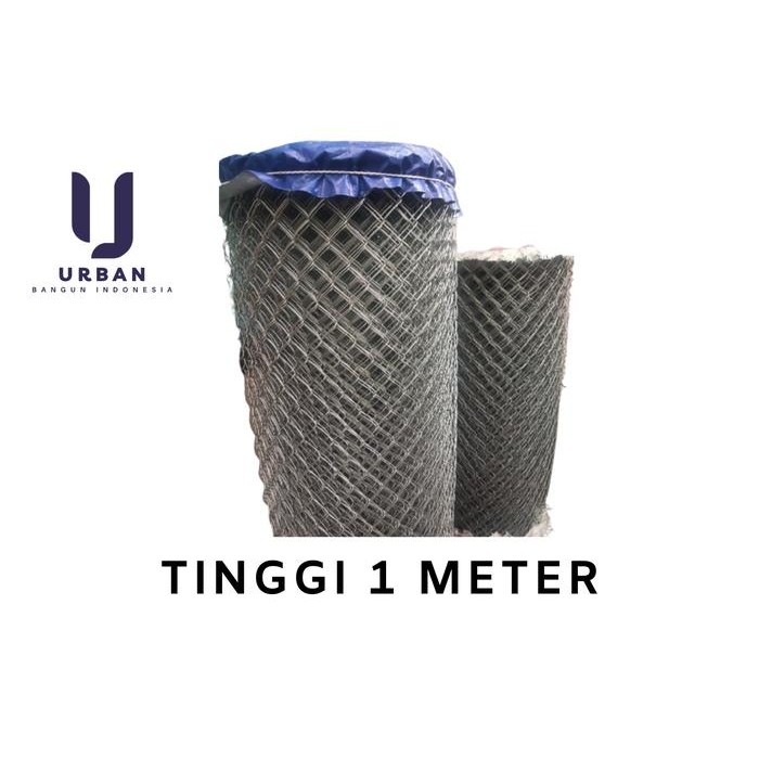 PREMIUM kawat harmonika galvanis pagar pembatas 1,6 mm lubang 5 cm murah/roll