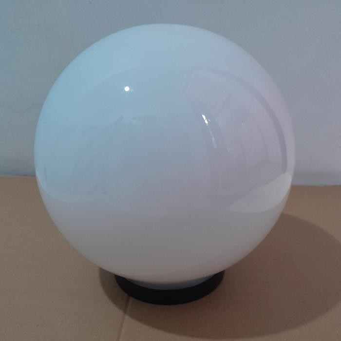 PREMIUM kap lampu taman bulat putih susu diameter 25cm/10"