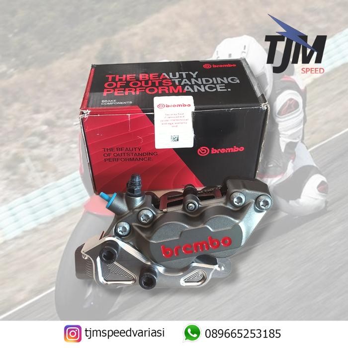 PREMIUM Kaliper Brembo 4 P Kiri + Breket Kaliper ADV / PCX ABS Original Italy