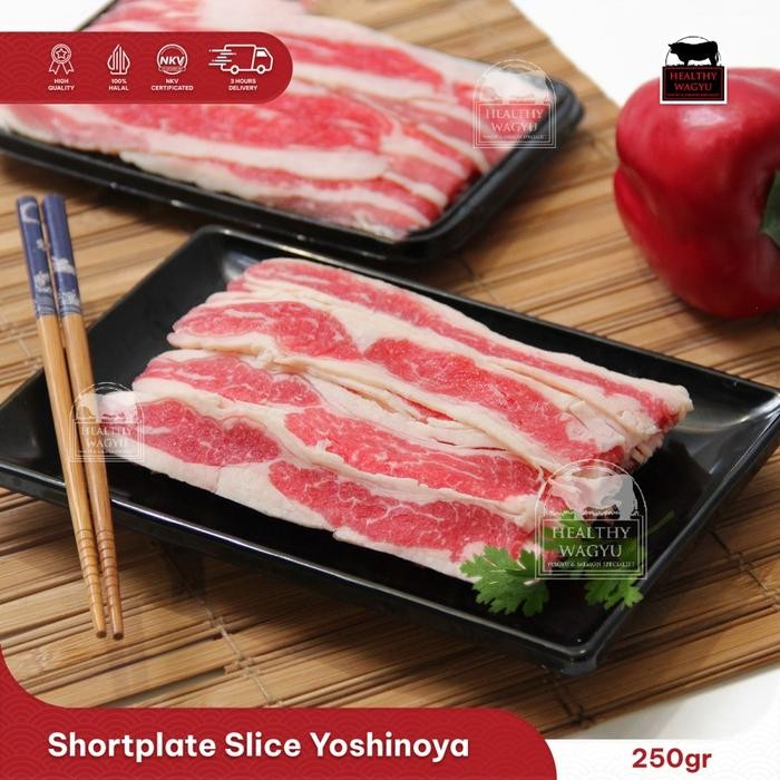 

Shortplate US Slice Beef Daging Yakiniku Shabu 250gr Healthy Wagyu