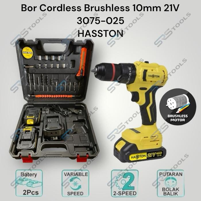 Hasston 3075-025 Bor Cas Impact 10Mm 21V Brushless Cordless Batre 21V