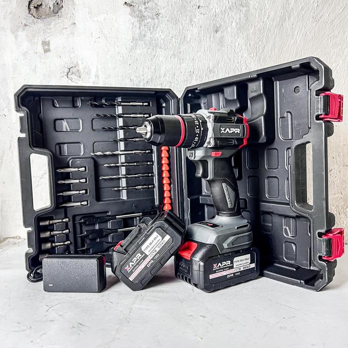 Murah Bor Cordless Apr Japan A 48V 13Mm Chuck Besi Impact Drill Fulset