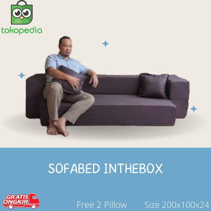 Sofa Bed INTHEBOX Kasur Lipat Size 200x100x24cm Busa Super Tebal Awet