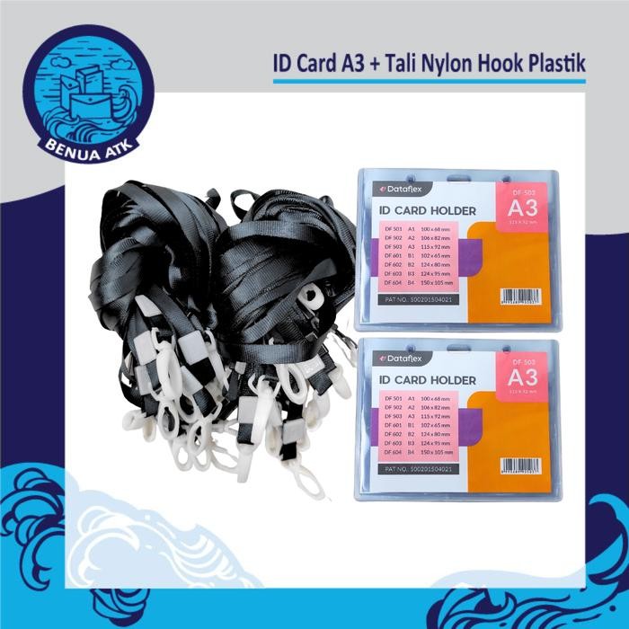 

[Deli Atk] Bundling Id Card A3 + Tali Nylon Hook Plastik [Nylkp]
