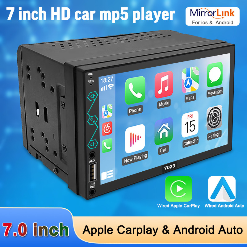 Universal 7inch Car Radio 2 Din Multimedia Video Player Wired Carplay