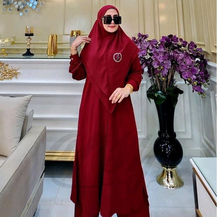 KHALIFA SET CELANA UMROH SET KHIMAR UMROH SETELAN UMROH HAJI PENGAJIAN SET KULOT SYARI ARSY HIJAB