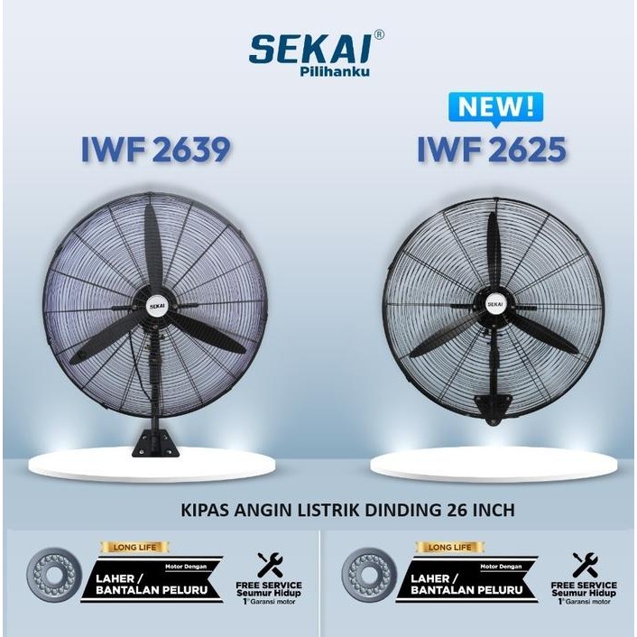 KIPAS ANGIN DINDING INDUSTRI SEKAI IWF 2639 / IWF2639 26INC