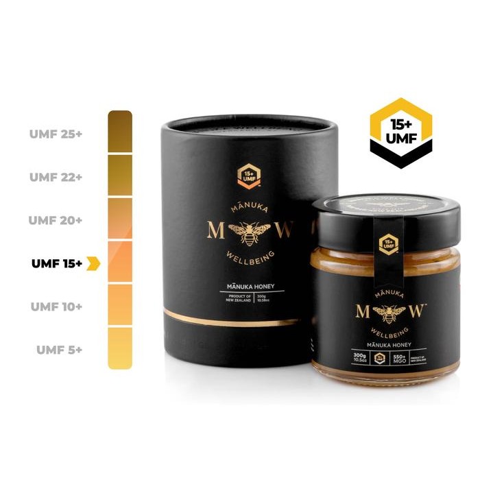 

Manukawellbeing - Madu Manuka Wellbeing UMF 15+ / MGO 550, 300 Gram