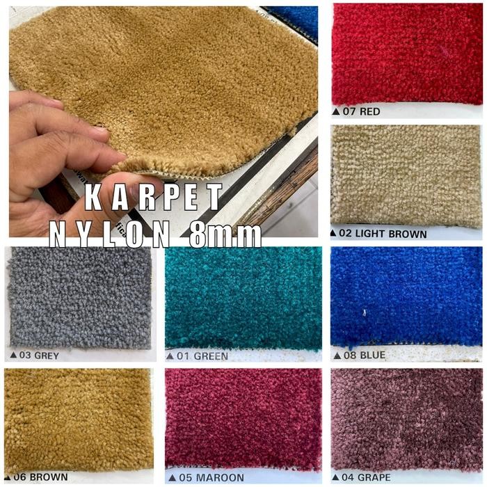 Karpet Kantor Meteran Bristol 8Mm Lebar 4M Karpet Nylon