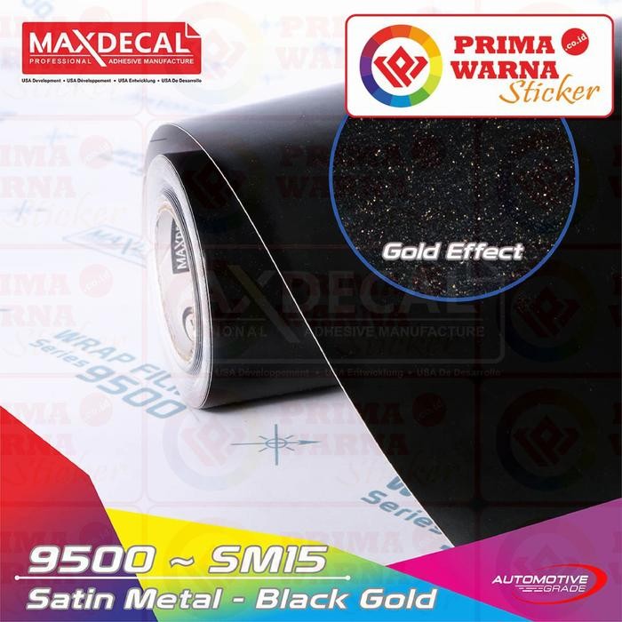 [Meteran] Maxdecal 9500 Sm15 Black Gold Satin Metal Sticker