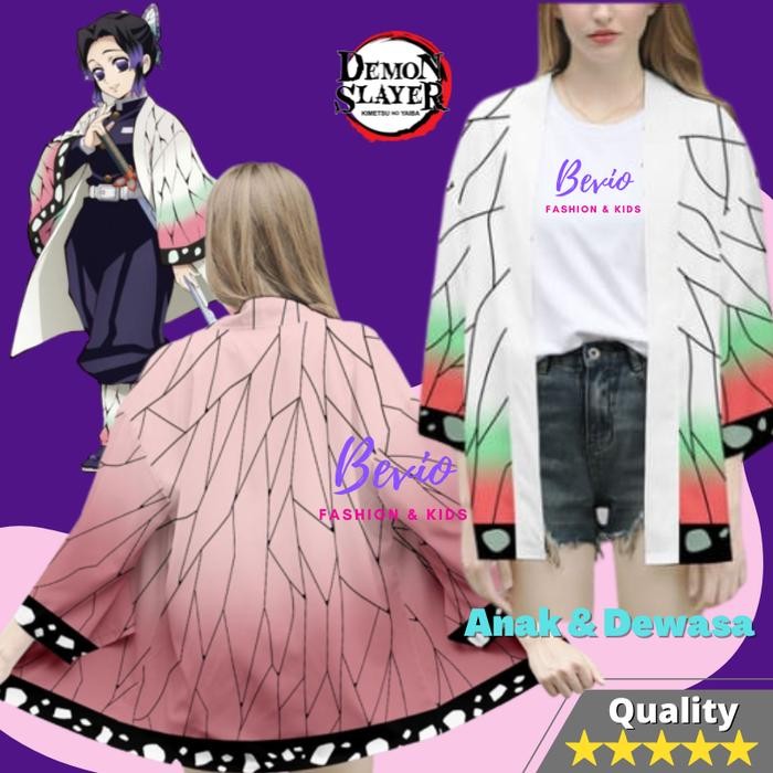 Haori Shinobu Kimetsu No Yaiba Anak Dewasa Baju Anime Jepang Import