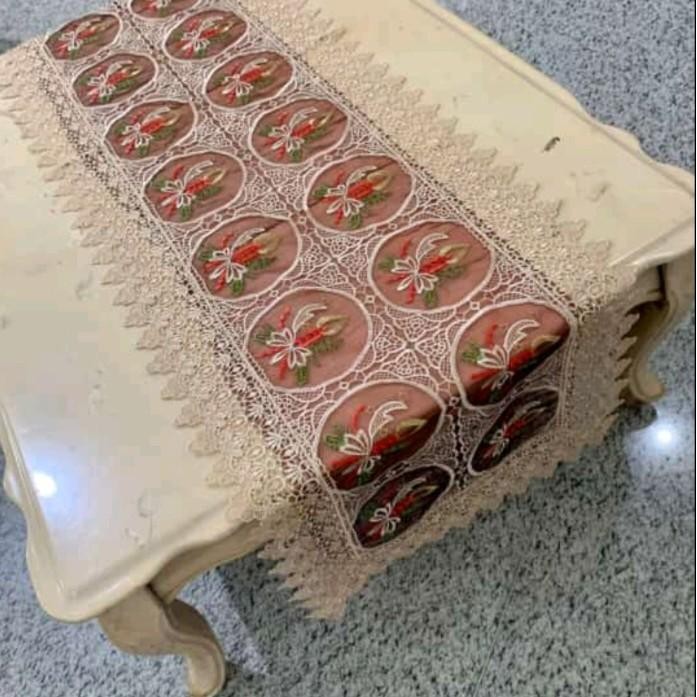 SALE PROMO TAPLAK MEJA TAMU NATAL/TAPLAK MEJA TAMU RENDA NATALAN READYY