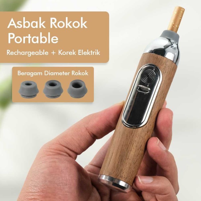Asbak Rokok Portable Pipe Smoking Rechargeable With Lighter - C