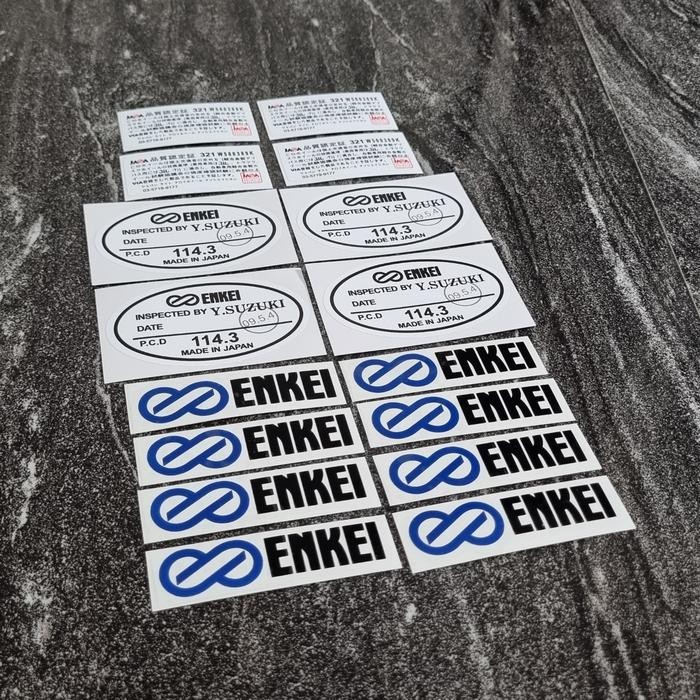 Stiker set komplit untuk velg mobil Enkei Tulang RP01