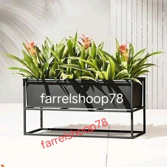 PROMO POT KOTAK/RAK BUNGA TAMAN/STANDING POT/RAK BUNGA MINIMALIS/RAK BESI/PIT MURAH Kode 1005