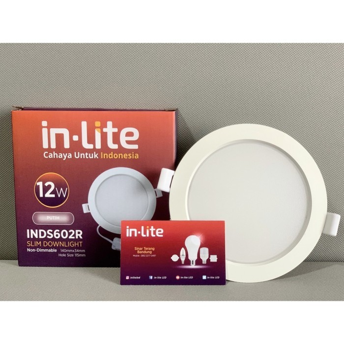 (Expert) LAMPU LED PLAFON INLITE SLIM DOWNLIGHT 12 WATT - INDS602R