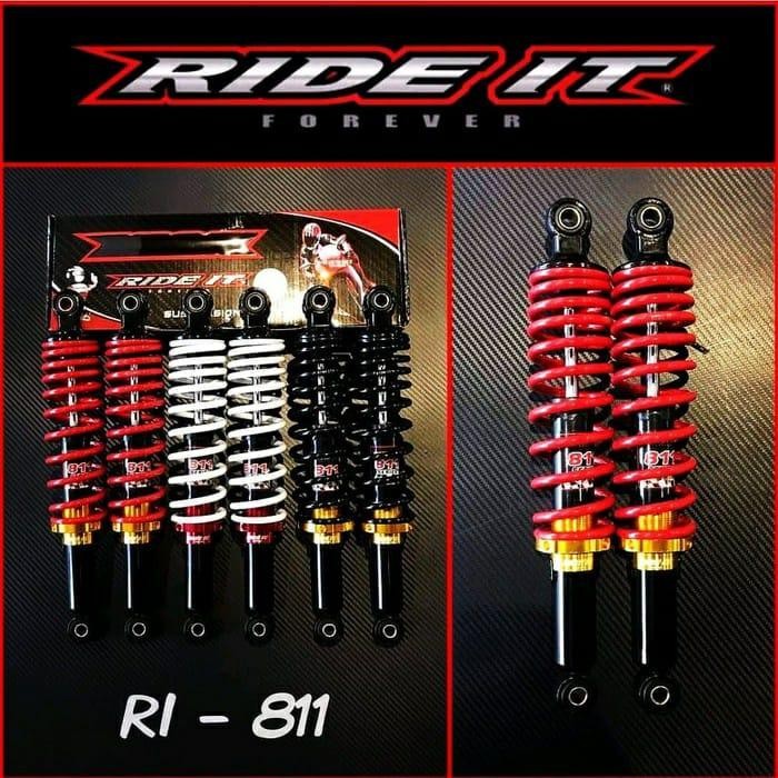 Shock Sok Skok Belakang Ride It 811 Hitam Merah Putih 280 320 340 360