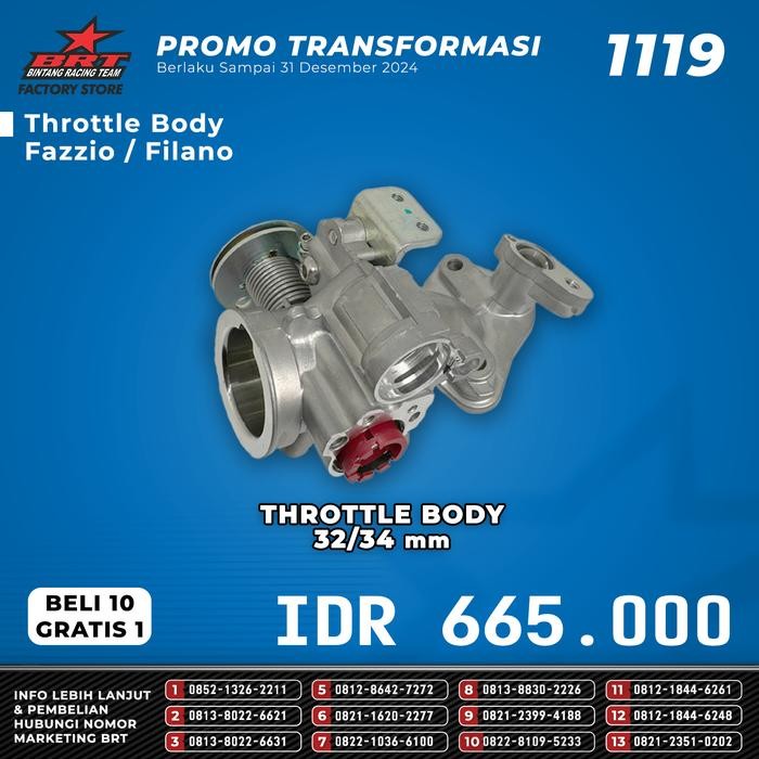 THROTTLE BODY YAMAHA FAZZIO / FILANO