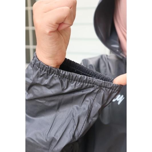 Promo Stelan Jas Hujan Ponco Poncho Lengan+Celana Jumbo Bahan Mirip Axio Tebal/Raincoat Mantel