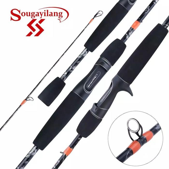 Sougayilang Joran Pancing Ultralight Sougayilang 2 Bagian 1.5M Spinning Rod Casting Rod Lentur