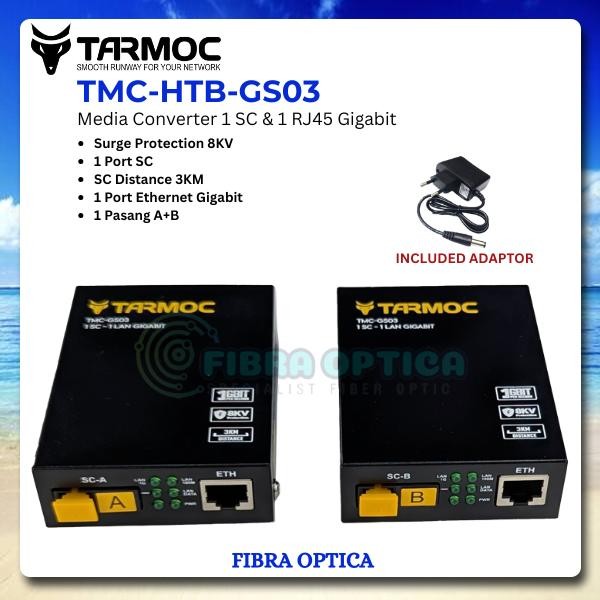 Diskon Tarmoc Tmc-Htb-Gs-03 Media Converter 1Fo 1Lan Gigabit Htb Gs03