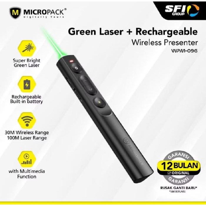 

Diskon Micropack Wireless Presenter Green Laser (Wpm-09G)