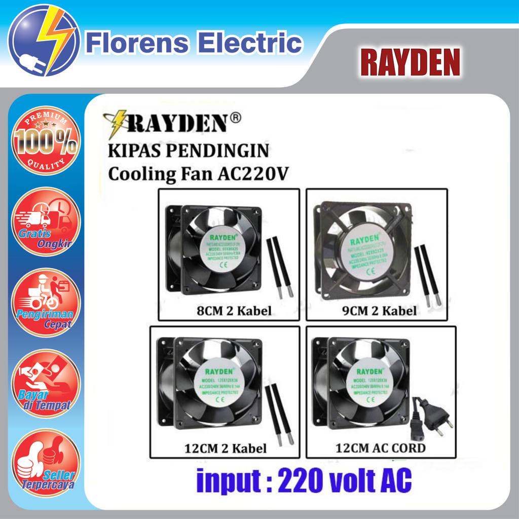 Perlengkapan RAYDEN 220v Mini Cooling Fan AC 220 V Exhaust Kipas Pendingin Kuas Cat Tembok & Exhaust
