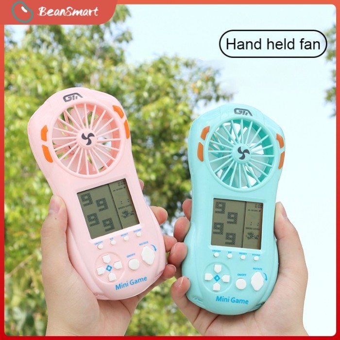 [Expert] Mini Fan Portable Tetris Bricks Game Kipas Genggam Kecil