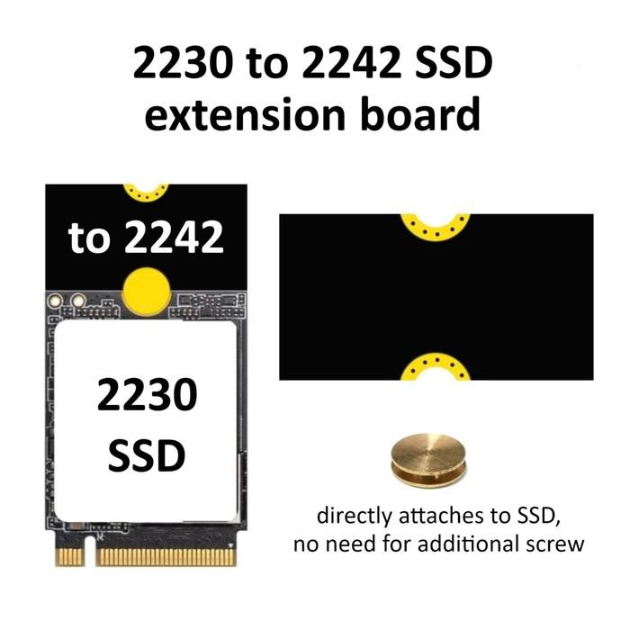 [Expert] 2230 to 2242 M.2 SSD Size Converter Adapter Extension Board Bracket