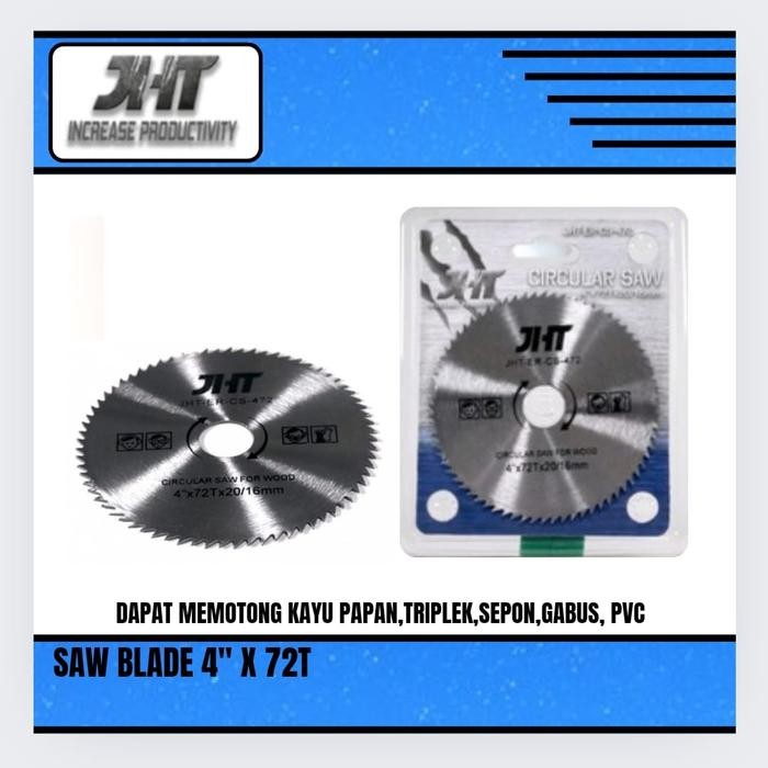 PREMIUM Mata Potong Gerinda Potong Kayu Mata Gergaji Kayu Triplek Sepon Gabus 4'x72T JHT