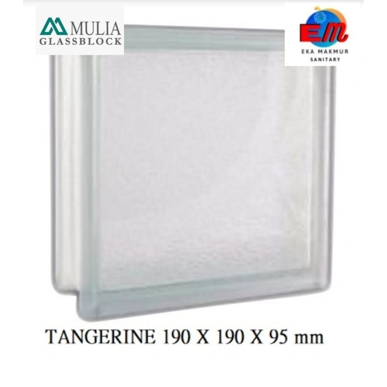 Executive GLASS BLOCK/GLASSBLOCK/GLASS BLOK MULIA MAGNA TANGERINE 9.5CM