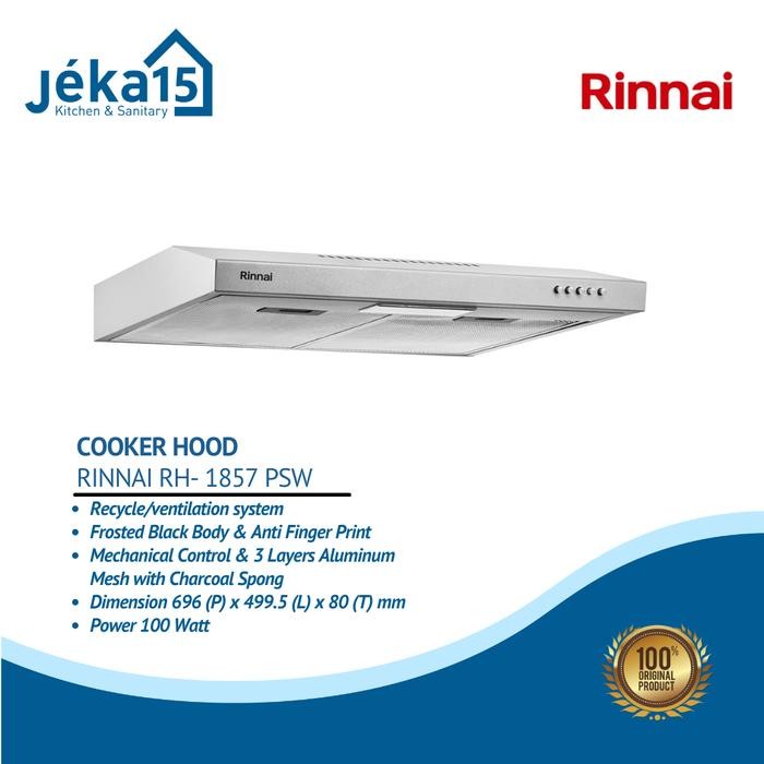 Cooker Hood Stainless Steel // Penyedot Asap // Filtrex Rinnai 70Cm