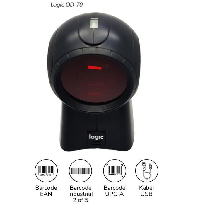 Logic OD-70 Barcode Scanner Otomatis Scan - 360 scan