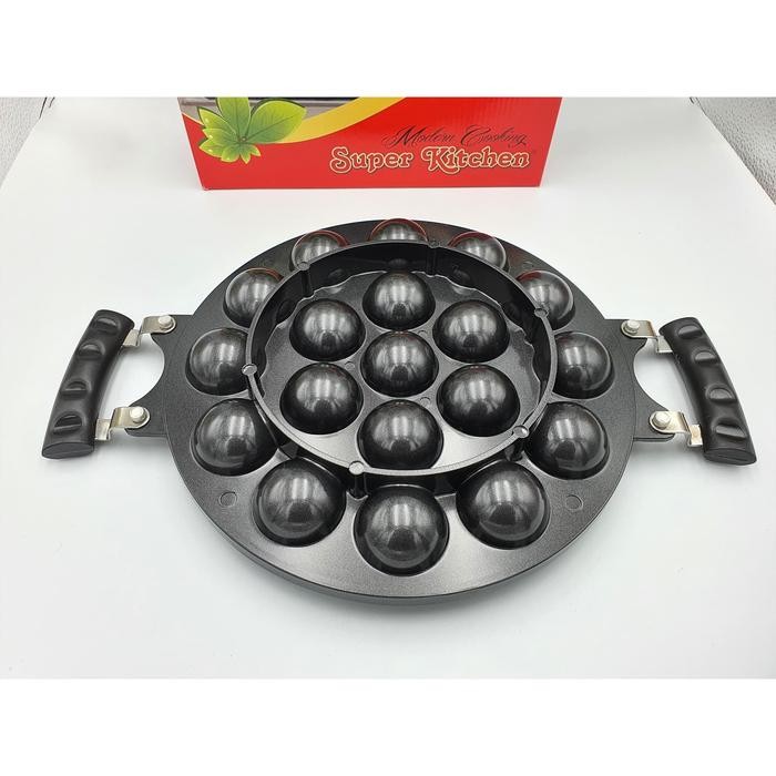 

Cetakan Kue Takoyaki / Kue Cubit 19 Lubang Super Kitchen Original Gratis Ongkir