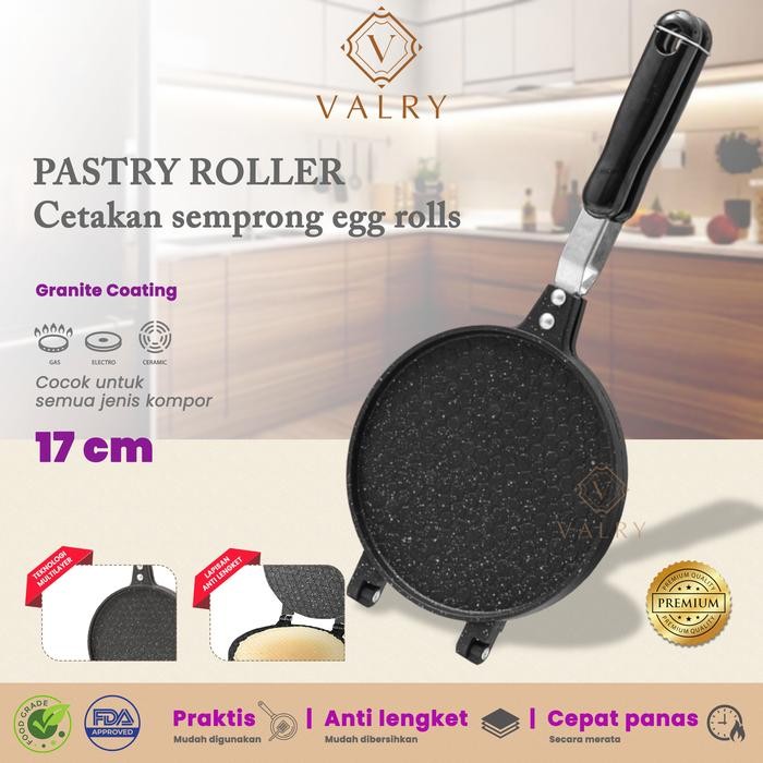 

Valry Cetakan Semprong Marble Anti Lengket Egg Roll Waffle Maker Cone Panci Pembuat Sapit Sepit