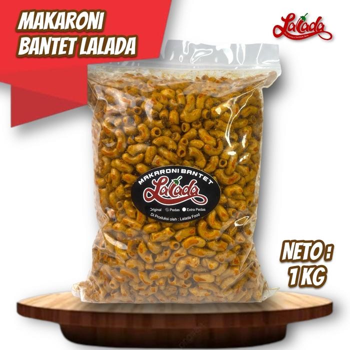 

1 KILO - MAKARONI BANTET LALADA Cemilan Pedas