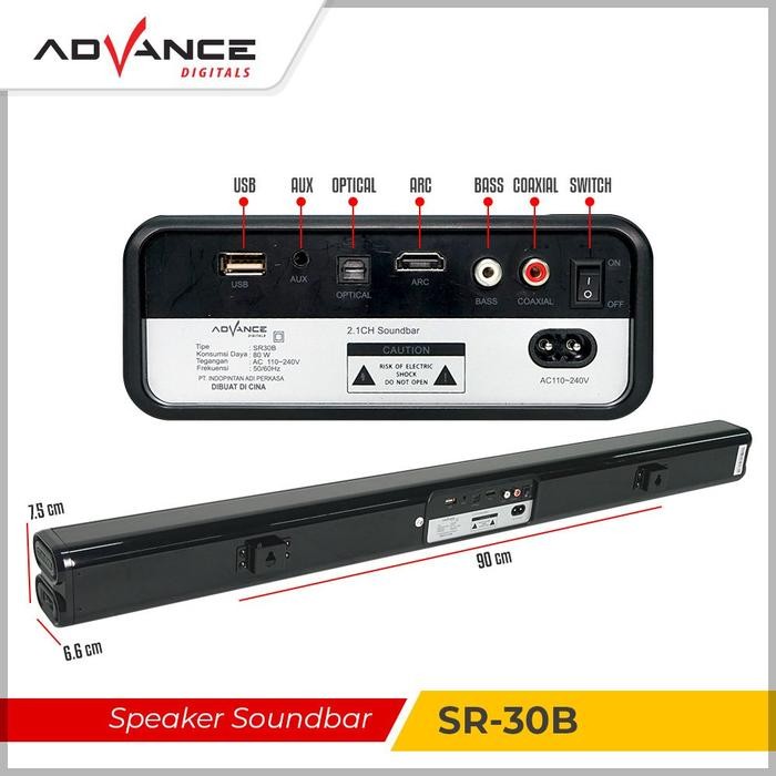Speaker Soundbar Advance Sr30B / Sr-30B