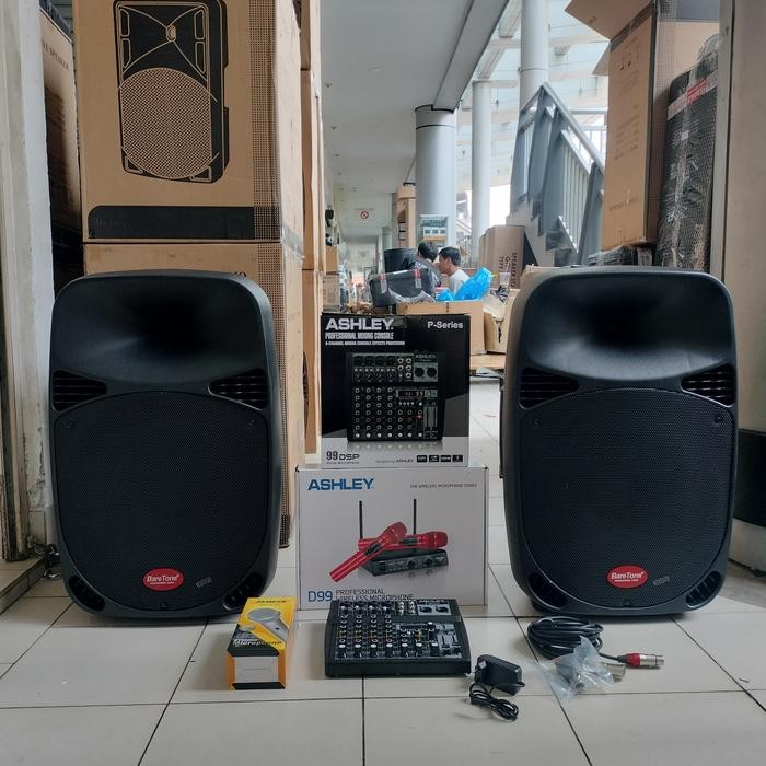 Paket Sound System Karaoke Speaker 15 In Baretone ( Aktif & Pasif )